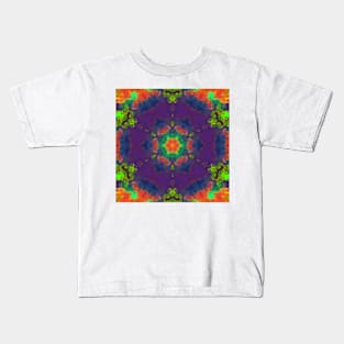 Psychedelic Hippie Purple Orange and Green Kids T-Shirt